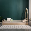 Pat pentru copii Kallithea, lemn, natural, 90 X 200 cm, MIBK000005-WOOD