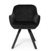 Scaun dining rotativ Madrid, metal, poliester, negru, H.81 cm, MIFU000003-BK