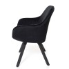 Scaun dining rotativ Madrid, metal, poliester, negru, H.81 cm, MIFU000003-BK