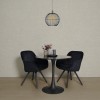 Masa dining Praga, metal, MDF melaminat, neagra, D.80 cm, MIFU000007-BK