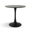 Masa dining Praga, metal, MDF melaminat, neagra, D.80 cm, MIFU000007-BK