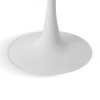Masa dining Praga, metal, MDF melaminat, aspect marmura, alba, D.80 cm, MIFU000007-BKWH