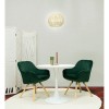 Masa dining Praga, metal, MDF melaminat, alba, D.80 cm, MIFU000007-WH