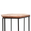 Masuta laterala Helsinki, metal, lemn de salcam, natural, L.50 cm, MIFU000014-BKBR