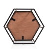 Masuta laterala Helsinki, metal, lemn de salcam, natural, L.50 cm, MIFU000014-BKBR
