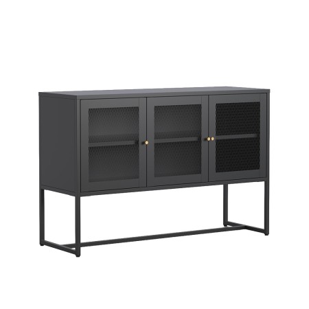 Comoda Athens, metal, negru, L.120 cm, MIFU000025-BK