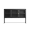 Comoda Athens, metal, negru, L.120 cm, MIFU000025-BK
