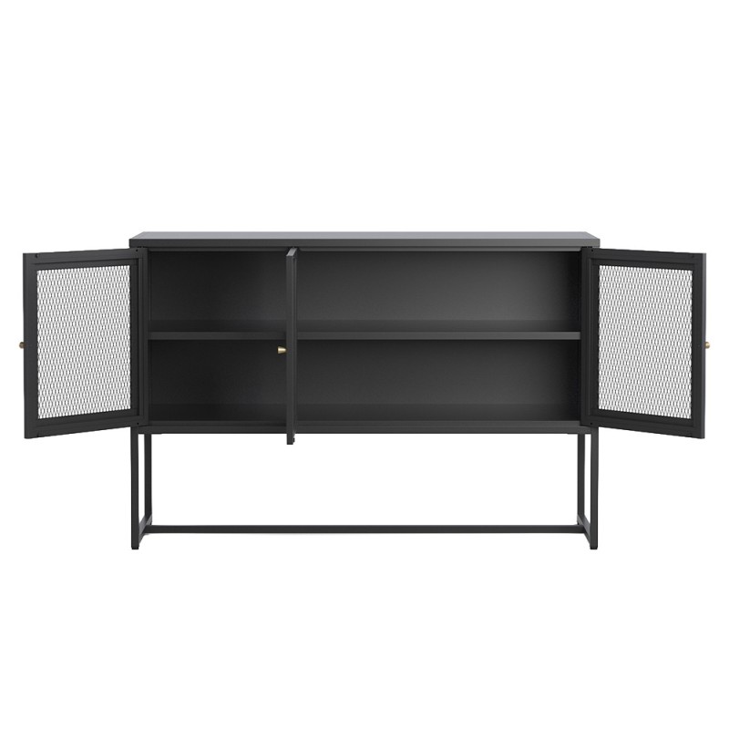 Comoda Athens, metal, negru, L.120 cm, MIFU000025-BK
