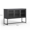 Comoda Athens, metal, negru, L.120 cm, MIFU000025-BK