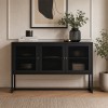 Comoda Athens, metal, negru, L.120 cm, MIFU000025-BK