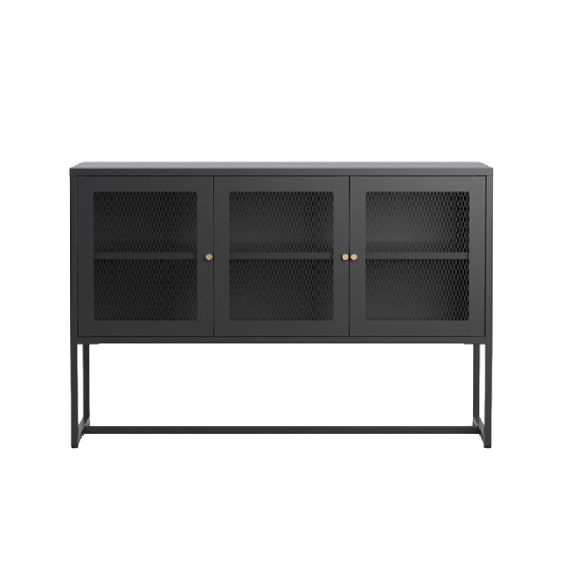 Comoda Athens, metal, negru, L.120 cm, MIFU000025-BK
