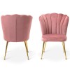 Scaun dining Vienna Rosa, metal, catifea, roz, H.92 cm, MIFU000002-RSE