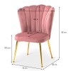 Scaun dining Vienna Rosa, metal, catifea, roz, H.92 cm, MIFU000002-RSE