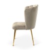 Scaun dining Vienna, metal, poliester, auriu/taupe, H.92 cm, MIFU000029-TP