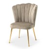 Scaun dining Vienna, metal, poliester, auriu/taupe, H.92 cm, MIFU000029-TP