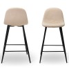 Scaun bar Milan, metal, material textil, bej, H.94 cm, MIFU000034-BG