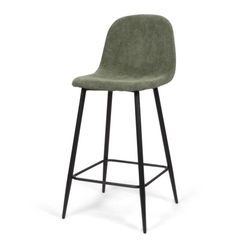 Scaun bar Milan, metal, poliester, verde, H.94 cm, MIFU000034-GR