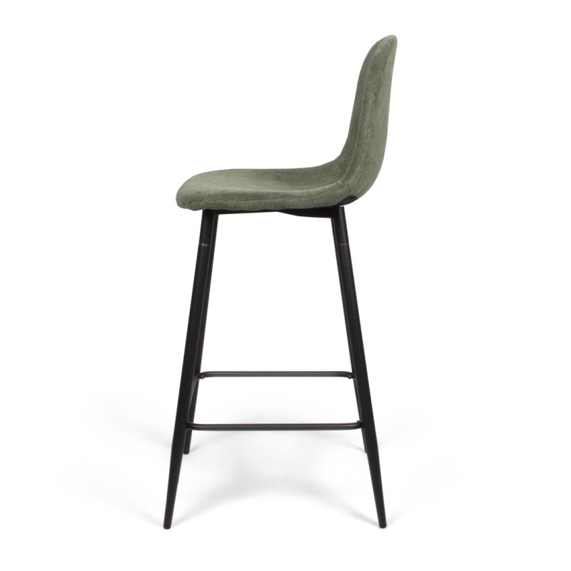 Scaun bar Milan, metal, poliester, verde, H.94 cm, MIFU000034-GR