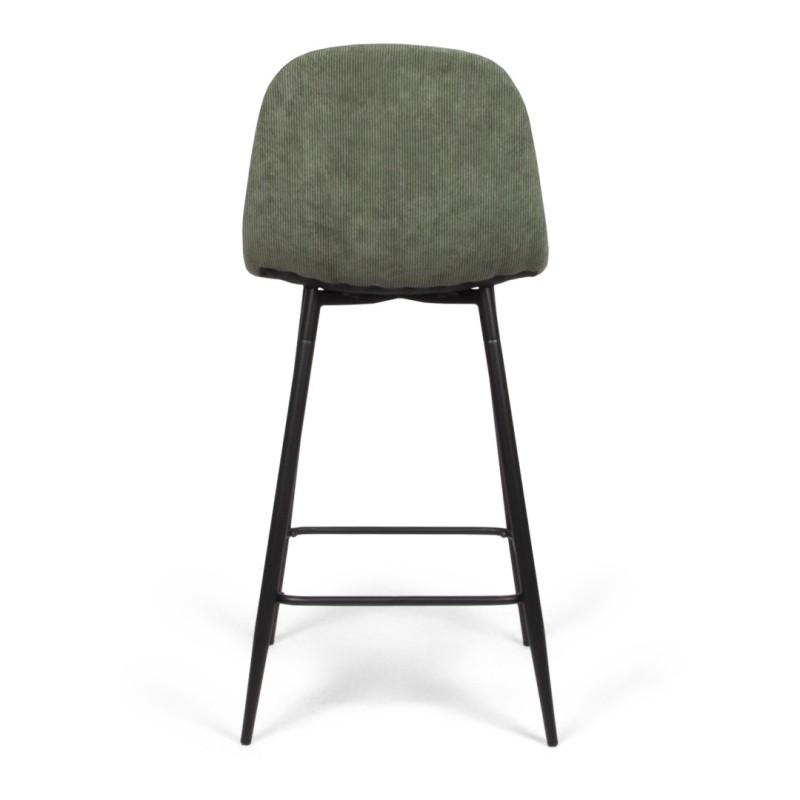 Scaun bar Milan, metal, poliester, verde, H.94 cm, MIFU000034-GR