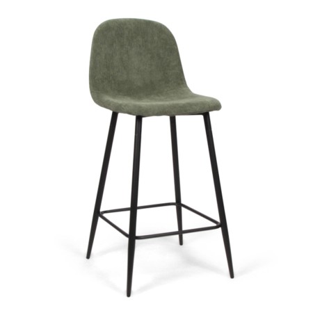 Scaun bar Milan, metal, poliester, verde, H.94 cm, MIFU000034-GR