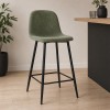 Scaun bar Milan, metal, poliester, verde, H.94 cm, MIFU000034-GR
