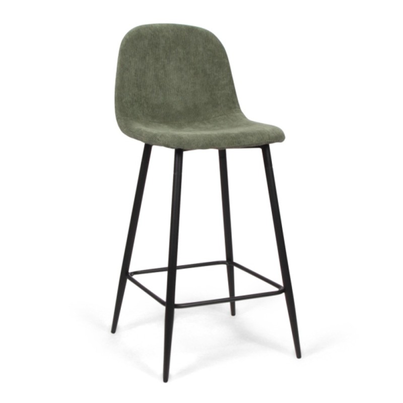 Scaun bar Milan, metal, poliester, verde, H.94 cm, MIFU000034-GR
