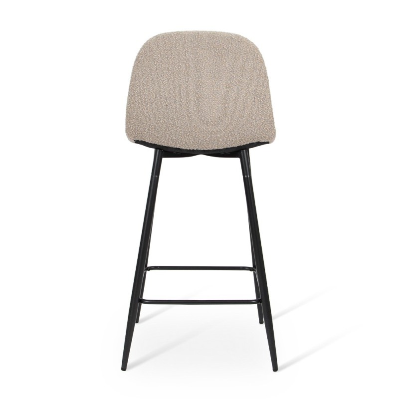 Scaun bar Milan, metal, material textil, boucle, taupe, H.94 cm, MIFU000034-TP