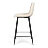 Scaun bar Berlin, metal, material reiat, bej, H.95 cm, MIFU000035-BG