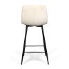 Scaun bar Berlin, metal, material reiat, bej, H.95 cm, MIFU000035-BG