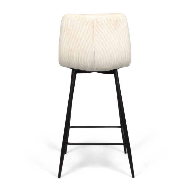 Scaun bar Berlin, metal, material reiat, bej, H.95 cm, MIFU000035-BG
