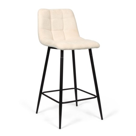 Scaun bar Berlin, metal, material reiat, bej, H.95 cm, MIFU000035-BG