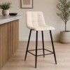 Scaun bar Berlin, metal, material reiat, bej, H.95 cm, MIFU000035-BG