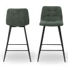 Scaun bar Berlin, metal, material reiat, verde, H.95 cm, MIFU000035-GR