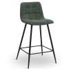 Scaun bar Berlin, metal, material reiat, verde, H.95 cm, MIFU000035-GR