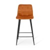 Scaun bar Berlin, metal, catifea, ruginiu-portocaliu, H.95 cm, MIFU000035-OR