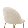 Scaun dining Luxor, metal, poliester, bej, H.78 cm, MIFU000044-BG