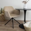 Scaun dining rotativ Malmo, metal, catifea, bej, H.80 cm, MIFU000046-BG