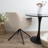Scaun dining rotativ Malmo, metal, catifea, bej, H.80 cm, MIFU000046-BG