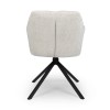 Scaun dining rotativ Malmo, metal, catifea, gri deschis, H.80 cm, MIFU000046-TP