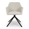 Scaun dining rotativ Malmo, metal, catifea, gri deschis, H.80 cm, MIFU000046-TP