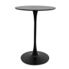 Masa de bar Praga, metal, MDF melaminat, neagra, D.80 cm, MIFU000063-BK