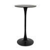 Masa de bar Praga, metal, MDF melaminat, neagra, D.60 cm, MIFU000064-BK