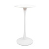 Masa de bar Praga, metal, MDF melaminat, alba, D.60 cm, MIFU000064-WH