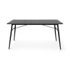 Masa dining Bologna, metal, MDF, neagra, L.160 cm, MIFU000072-UN