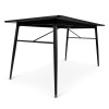 Masa dining Bologna, metal, MDF, neagra, L.160 cm, MIFU000072-UN