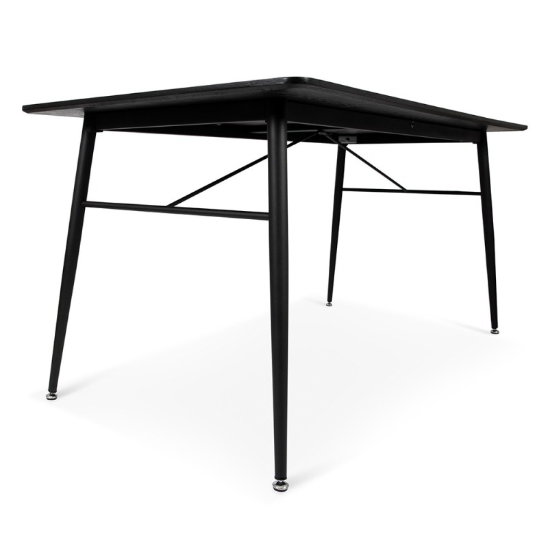 Masa dining Bologna, metal, MDF, neagra, L.160 cm, MIFU000072-UN