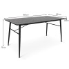 Masa dining Bologna, metal, MDF, neagra, L.160 cm, MIFU000072-UN