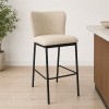 Scaun bar Messina, metal, poliester, bej, H.92 cm, MIFU000075-BG