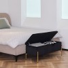 Bancheta Sintra, metal, poliester, negru/auriu, L.95 cm, MIFU000079-BKGL
