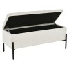 Bancheta Sintra, metal, poliester, alba, L.95 cm, MIFU000079-WH